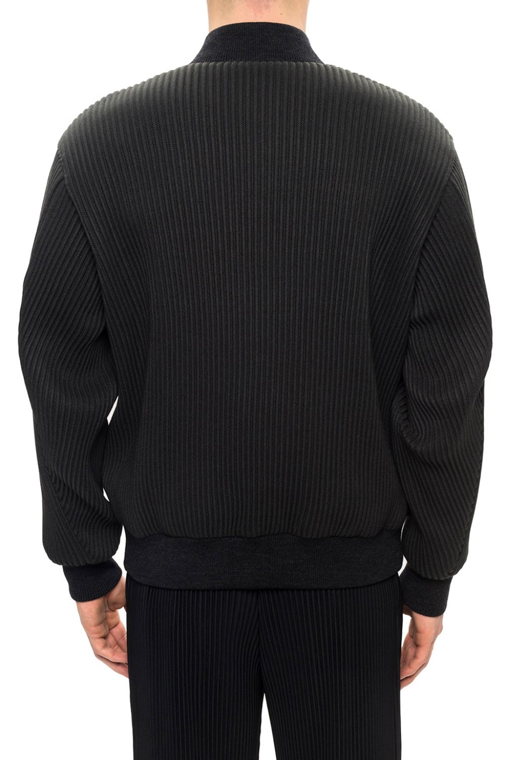 Issey Miyake Homme Plisse Ribbed bomber jacket | Men's Clothing